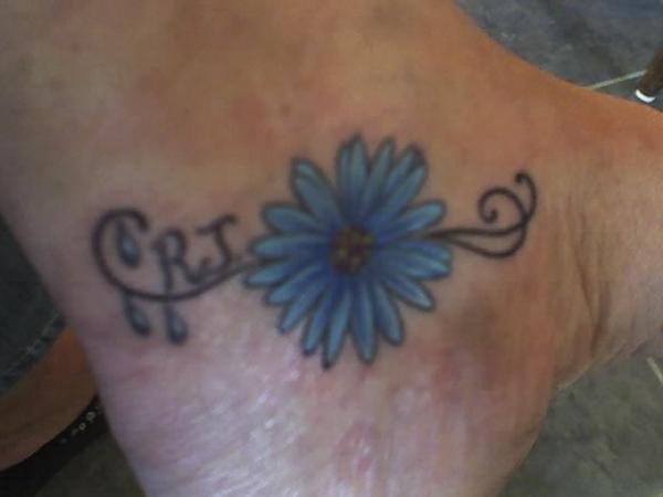 Blue Aster Flower Tattoo Designs Slodive