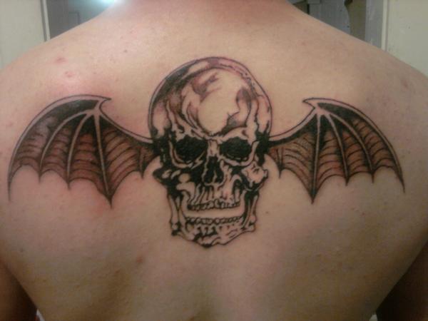 The "Winged Skull" Avenged Sevenfold Logo Tattoo by Simson Tattoo