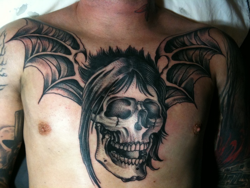 “Winged Skull” Tattoo – Johnny Avenged Sevenfold Photos