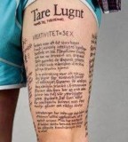 Tattoo Letterings On Thigh 2013