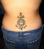 Simple Lower Back Tattoo Design for Girls