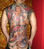 Kuan Im and Dragon Back Tattoos