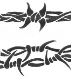 Barbed Wire Armband Temporary Tattoo Design Sample