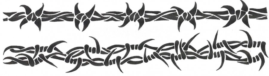 Barbed Wire Armband Temporary Tattoo Design Sample