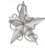 Nautical Star Tattoo With Barbed Wire Tattoo Sketch Design