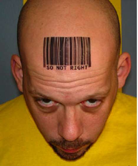 Barcode Head Tattoo Meaning Ideas