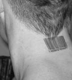 Neck Barcode Tattoo Meaning for Men