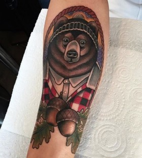 bear-and-acorn-autumn-tattoo