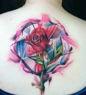 beauty and the beast flower tattoo