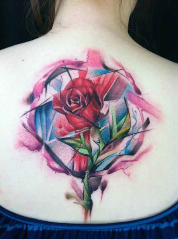 beauty and the beast flower tattoo
