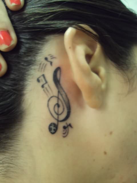 Note Ear Tattoos Pictures And Images