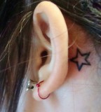 Tattoo Gallery Star Tattoo Behind Ear