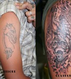 Dragon Skull Cover Up Tattoo Images Gallery