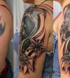 Tribal Cover Up Tat Flowers Before And After