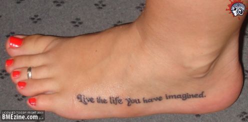 Gothic Tattoo Quotes for Foot