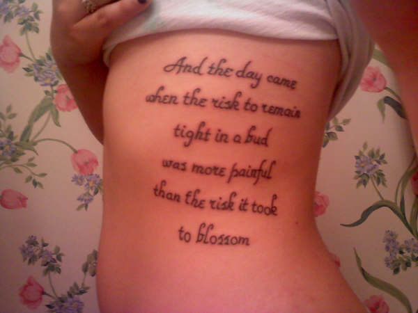 Sweet Quote Tattoos for Teenage