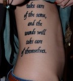 Lovely Rib Tattoo Quote For Teens