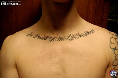 Life Quote Tattoo Ideas for Chest