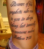 Tattoo Bible Verses Rib