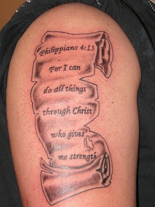 Philipians 4:13 Bible Verse Tattoos