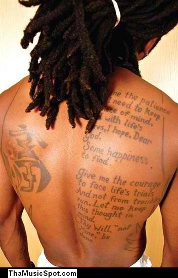 Lil Wayne Bible Verse Tattoo