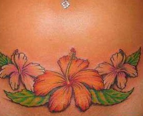 Gorgeous Flower Bikini Tattoos Designs for Women