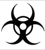 Black Nice Biohazard Symbol Tattoo Art