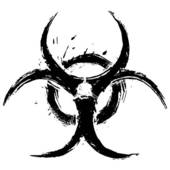 Biohazard Symbol Image Created in Grunge Style