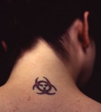 Gorgeous Biohazard Tattoo Temporary Tattoo Image