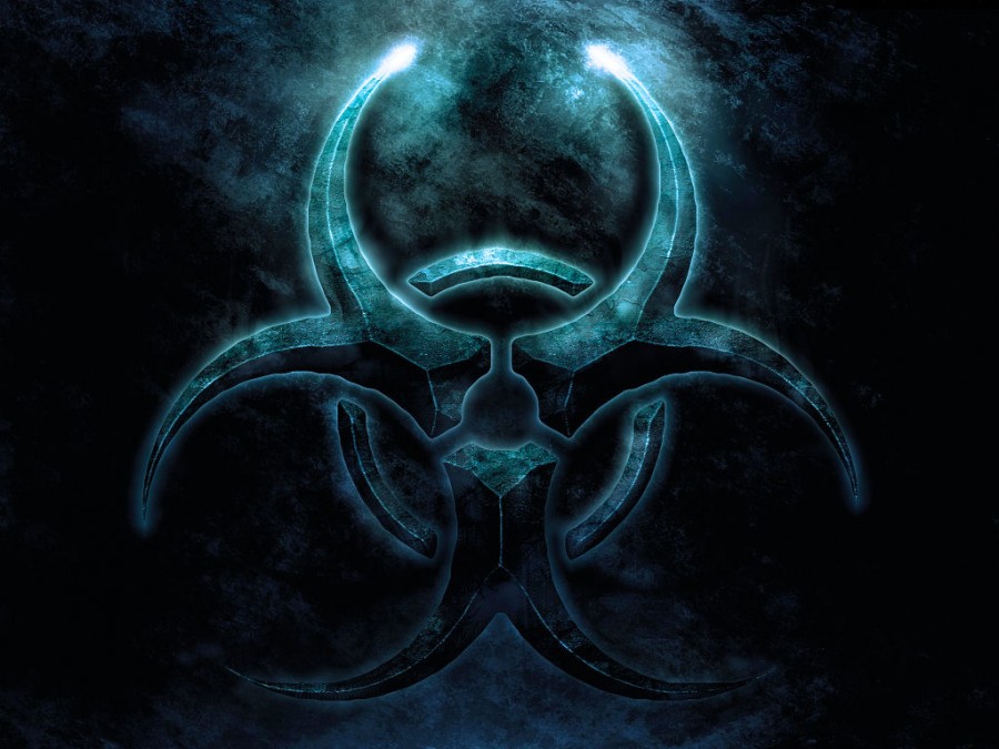 Fabulous Biohazard Blue Logo Symbol Picture