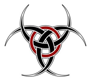 Black And Red Biohazard Symbol Tattoo Artwork By IRew