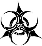 Inspired Excellent Biohazard Tribal Logo Tattoo Picture