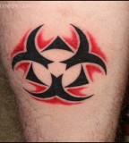Imaginative Biohazard Symbol Tattoo Design Ideas