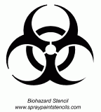 Elegant Biohazard Symbol Tattoo