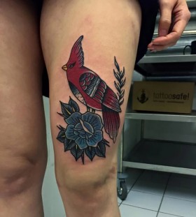 bird leg tattoos for women