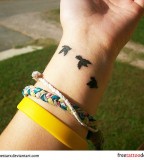 Birds Silhouette Wrist Tattoo