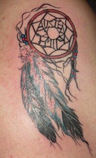 Feather and DreamCatcher Tattoo Meaning