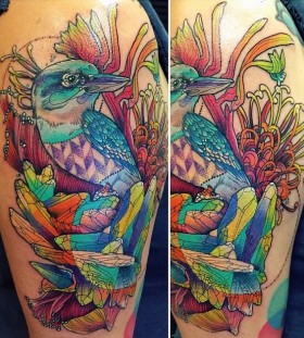 birdy trippy tattoo