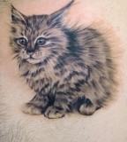 Hairy Kitty Tattoo Design
