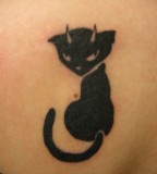 Evil Cat Paw Tattoo