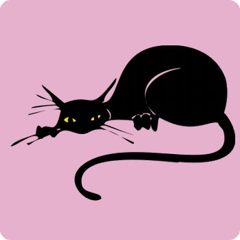 Hot Black Cat Tattoo Design