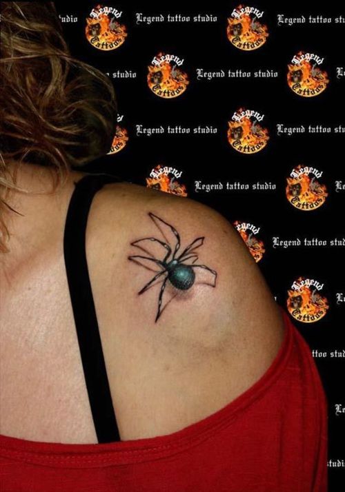 Spider Tattoo black Widow Picture For Girls