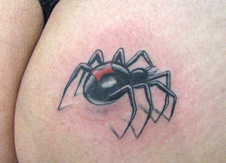 Black Widow Spider Tattoo On Buttocks (NSFW)