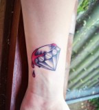 Fantastic Bleeding Diamond Flower Tattoo for Men