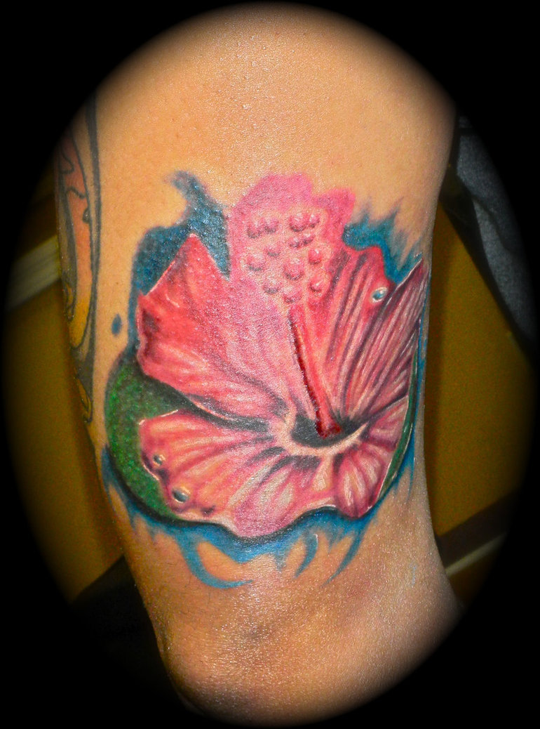 Alice In Wonderland Bleeding Heart and Flower Tattoo
