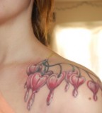 Pretty Down To Your Bones Bleeding Heart Flower Tattoo
