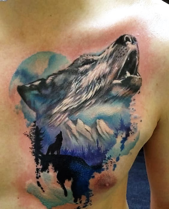 blue-howling-wolf-tattoos