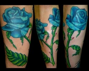 Amazing Blue Rose Tattoo Design Ideas