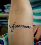 Forevermore Lettering Tattoo Design