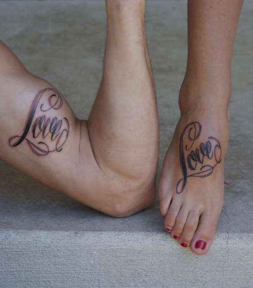 Love Match Tattoo Design
